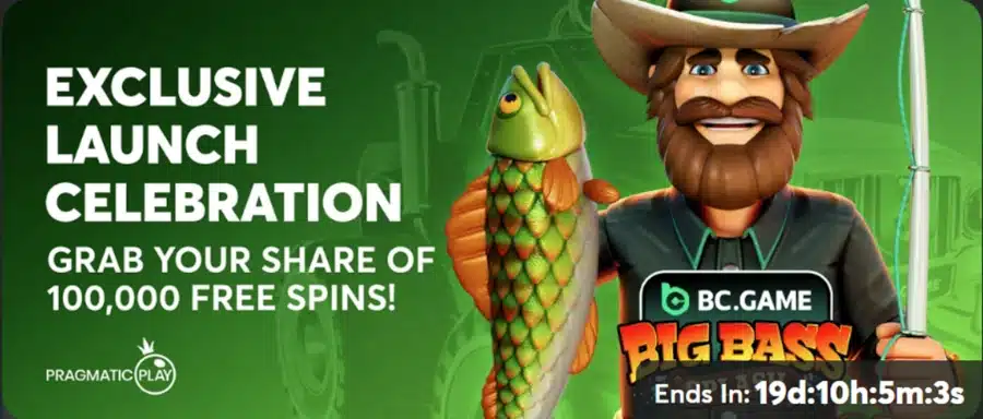 BC.Game Drops 100,000 Free Spins on New Big Bass Splash Slot